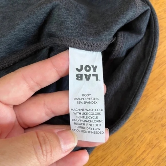 Joy Lab High Waist Crop Knotted Charcoal Gray Stretch Pull On Leggings, Size M - Picture 8 of 10